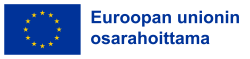 Logo, jossa EU:n lippu ja teksti "Euroopan unionin osarahoittama".
